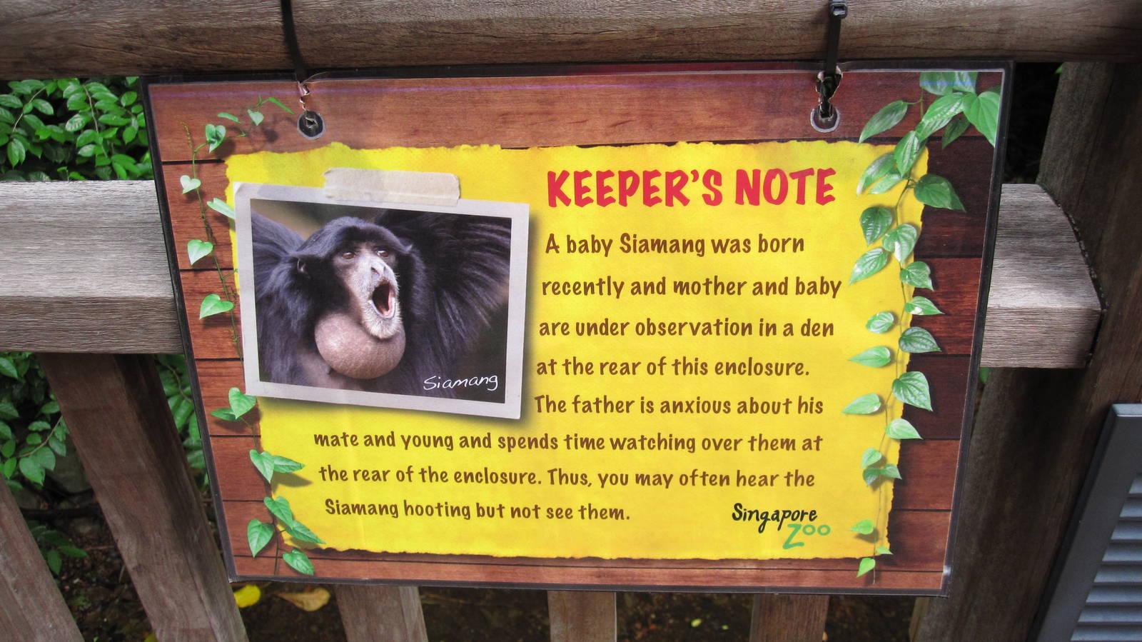 Keeper's Note