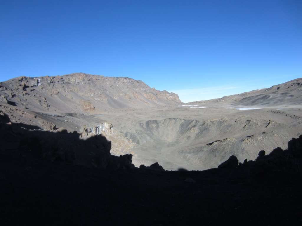 Kibo Crater, Uhuru Peak on the left.