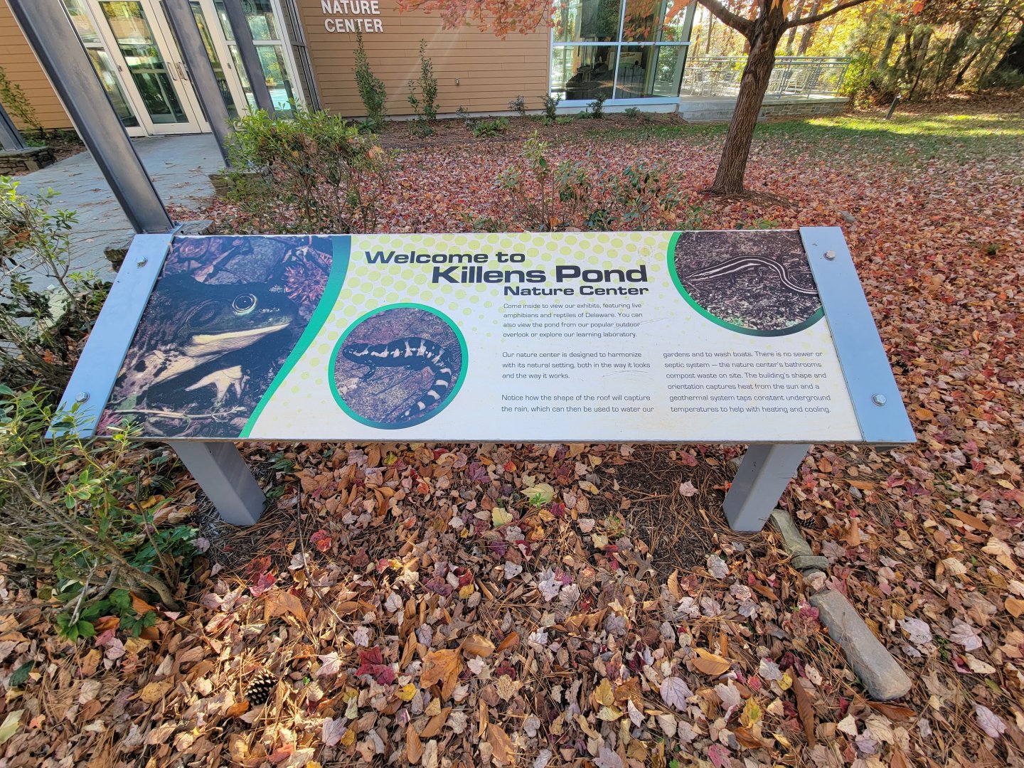 Killen's Pond Nature Center - Intro sign