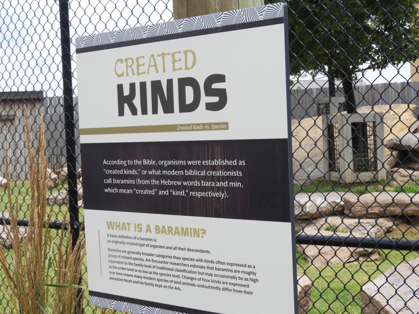 Kinds/Baramins Explanation Sign