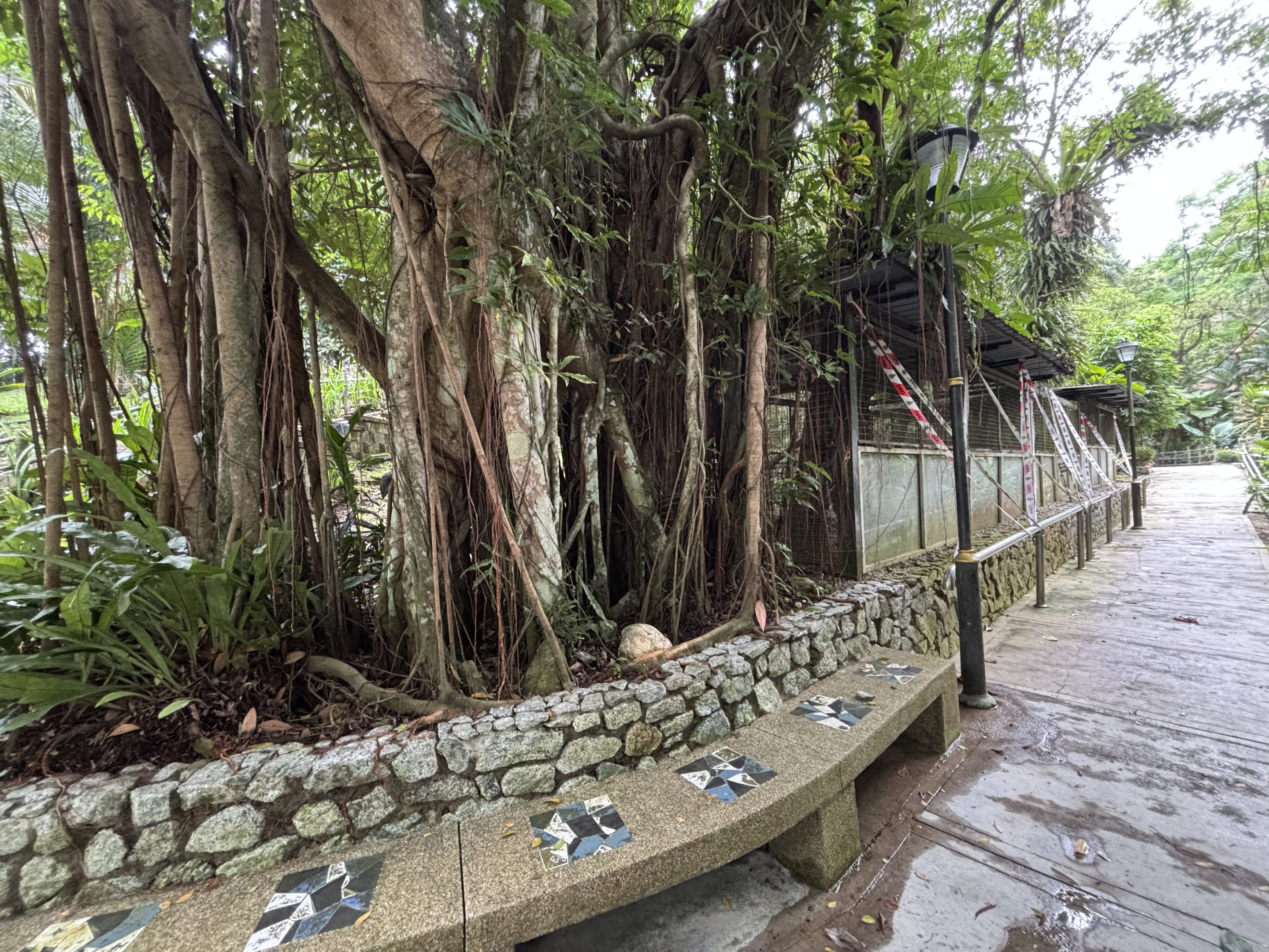 KL Deer Park - row of aviaries