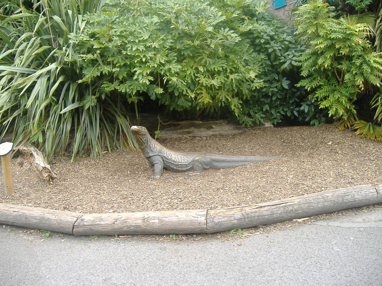 Komodo dragon statue at Chester Zoo, 21 September 2009