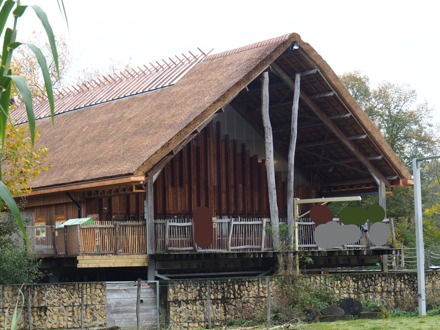 Kordofan giraffe house with renovated roof and walkways, 2021-11-06
