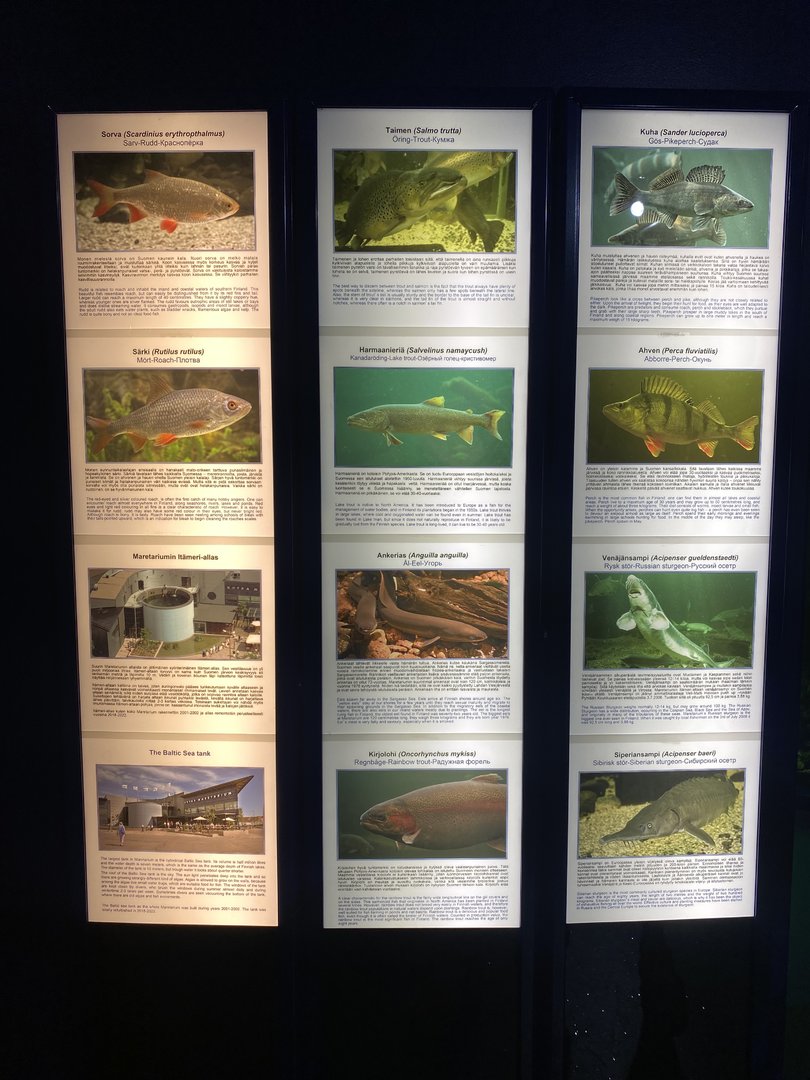 Kotka Maretarium info signs