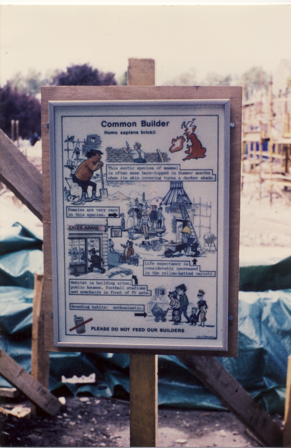 label for builders Chester Zoo 17 August 1988