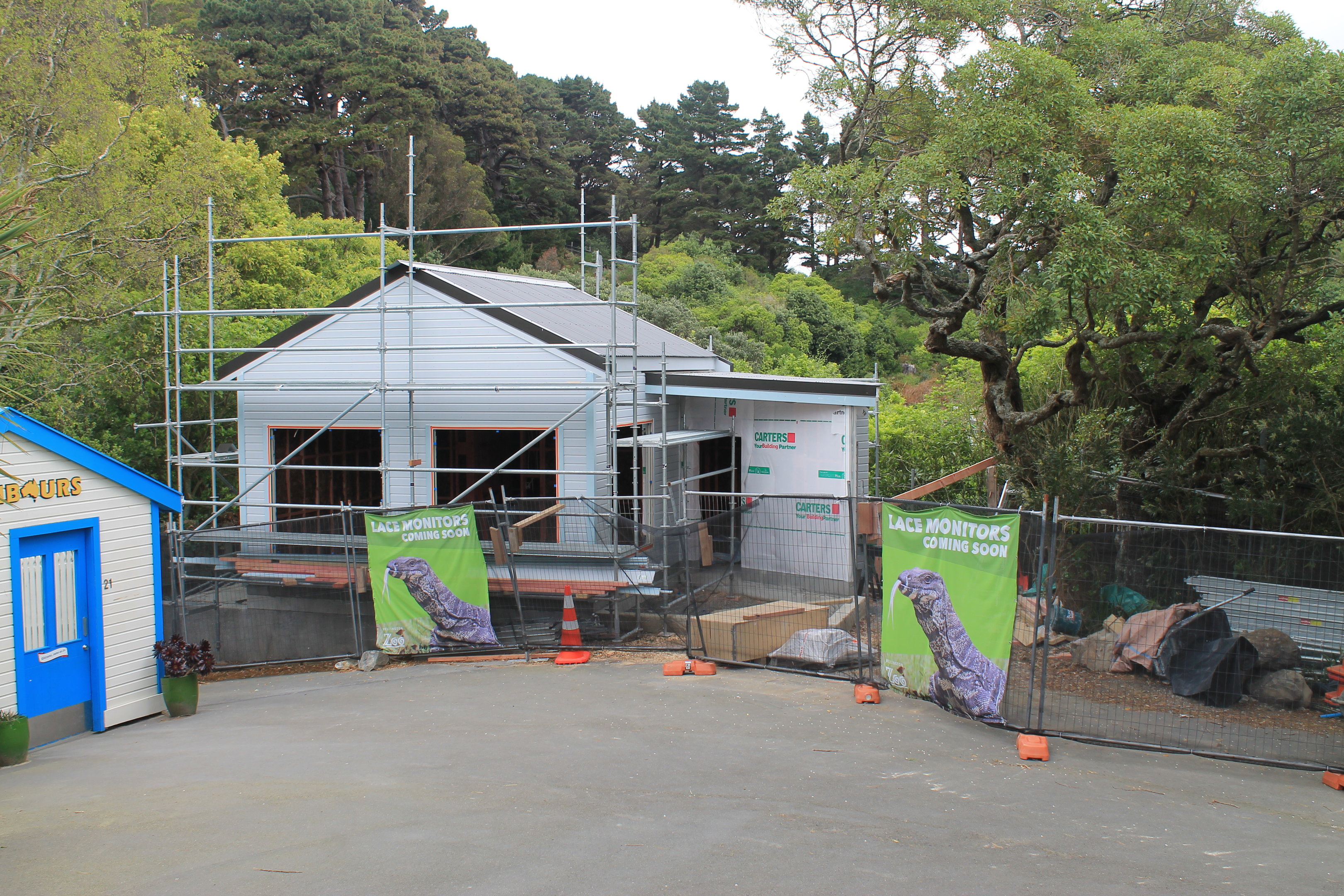 Lace Monitor enclosure under construction