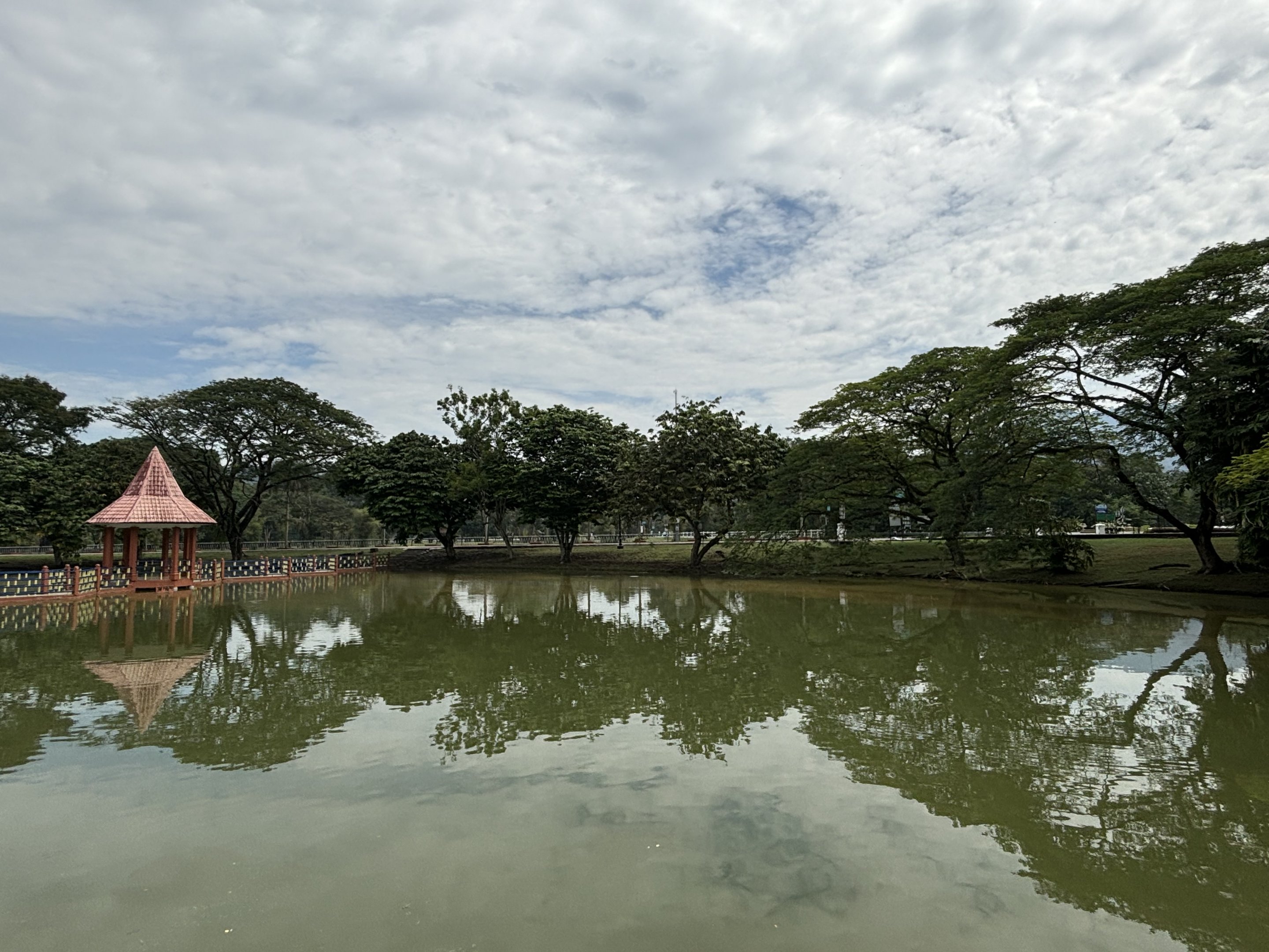 Lake outside the zoo’s entrance