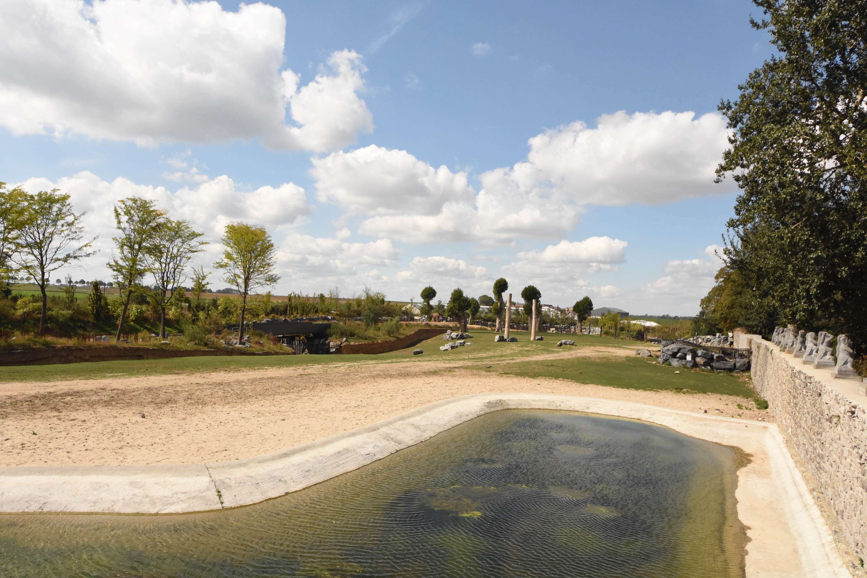 Large Asian elephant enclosure