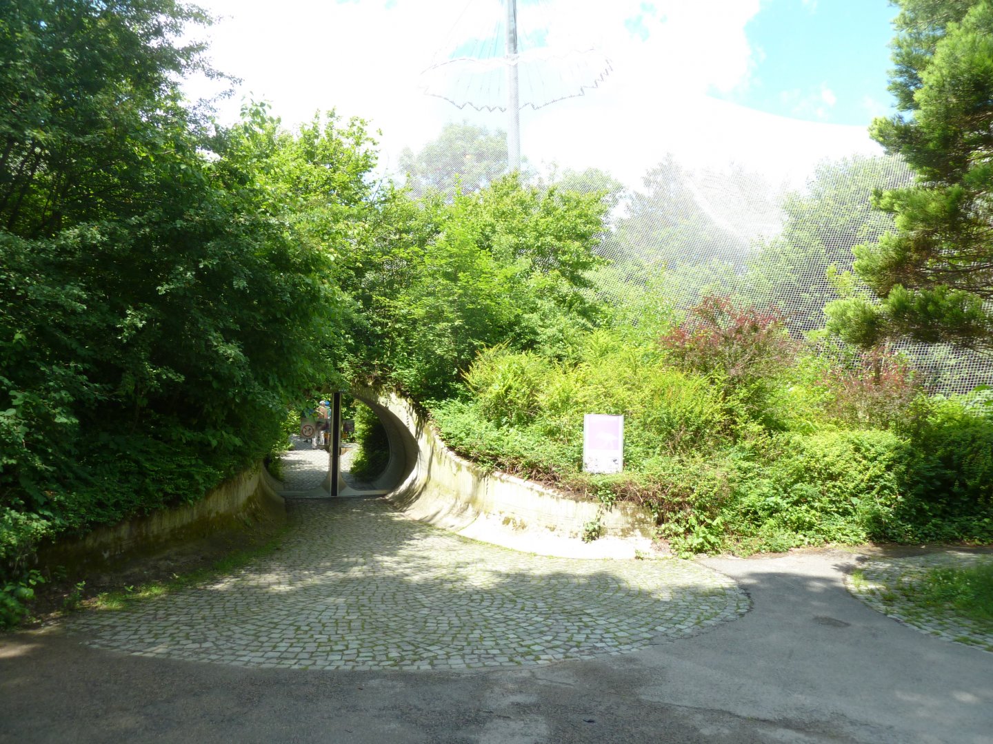 Large aviary entrance