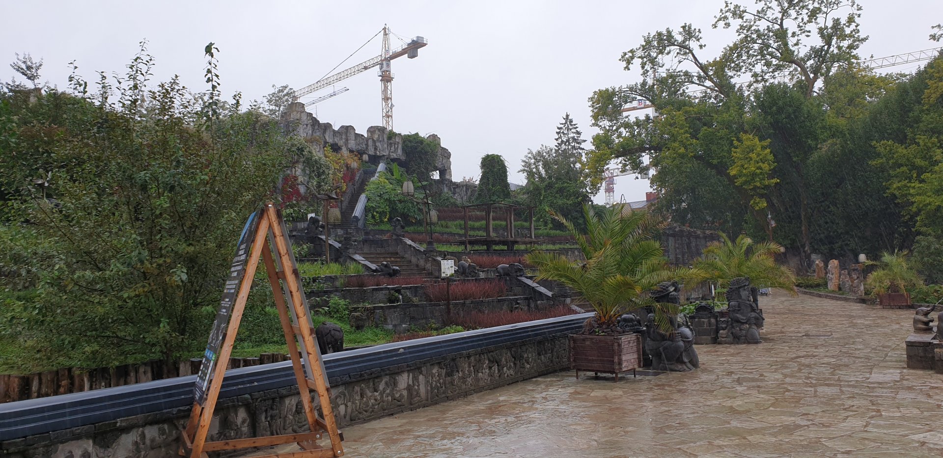 Large construction cranes