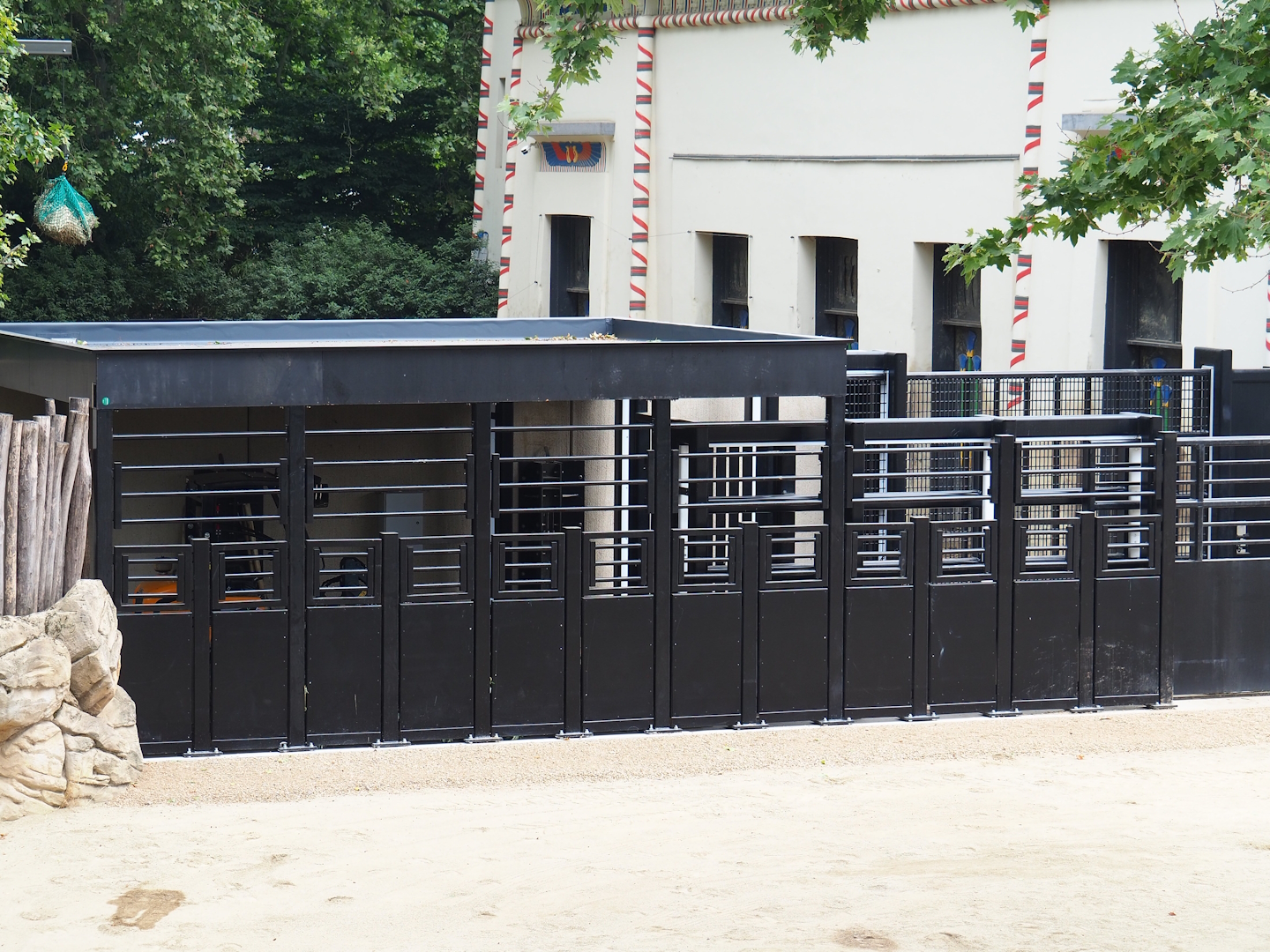 Large equipment storage area between the Asian elephant and giraffe paddocks, 2023-07-02