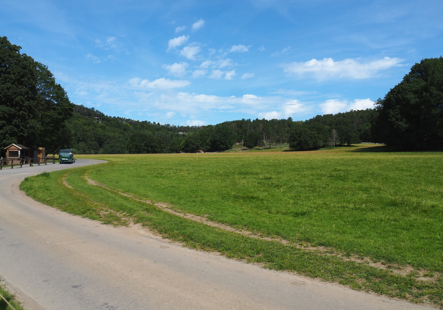 Large mixed paddock in the Lesse Valley and lower part of the wildlife park, 2021-08-15