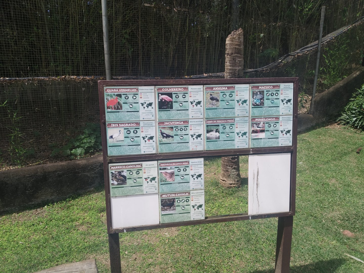 Larger walk-through aviary sign