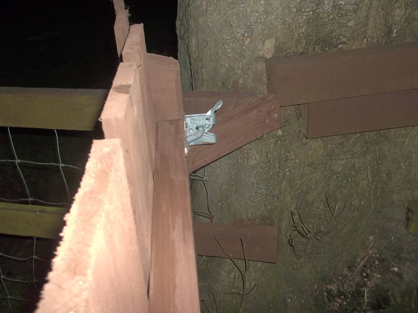 Latch on new gate by Raccoon Dog exhibit, 13th December 2014