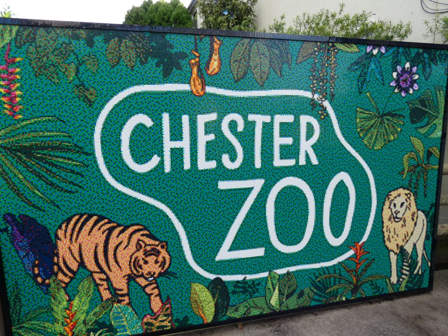 Lego display of logo