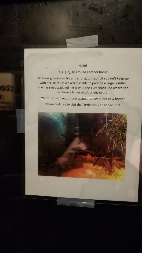 Lehigh Valley - Sign about dwarf crocodile