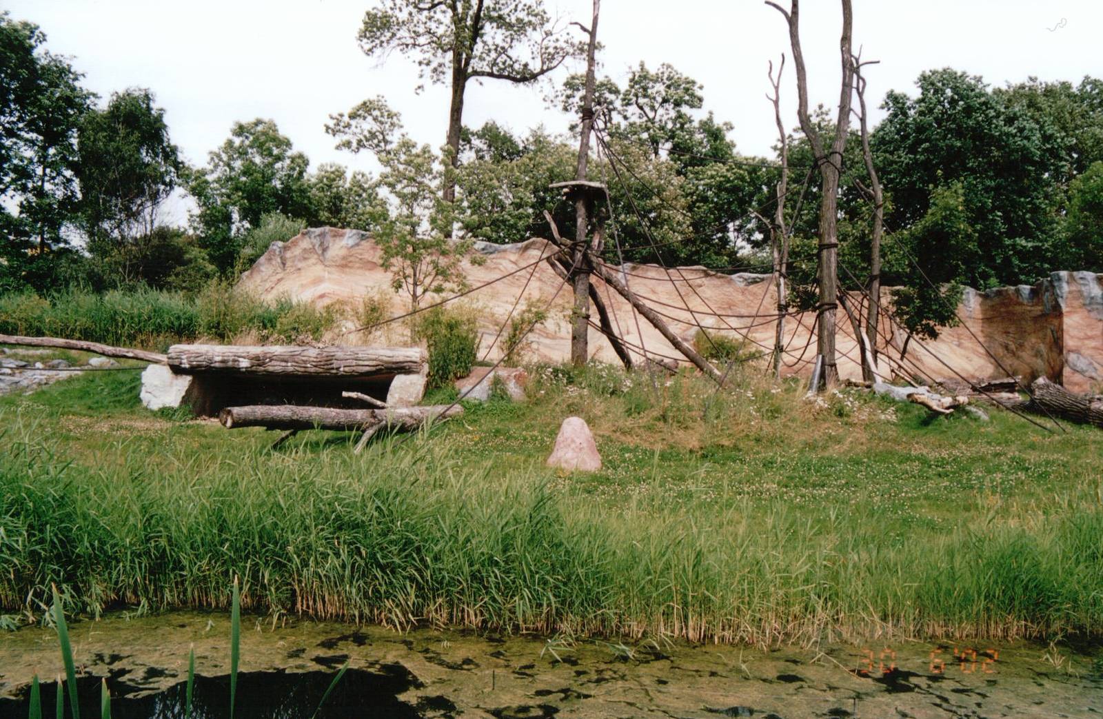 Leipzig Zoo 2002 - Outdoor exhibit in Pongoland