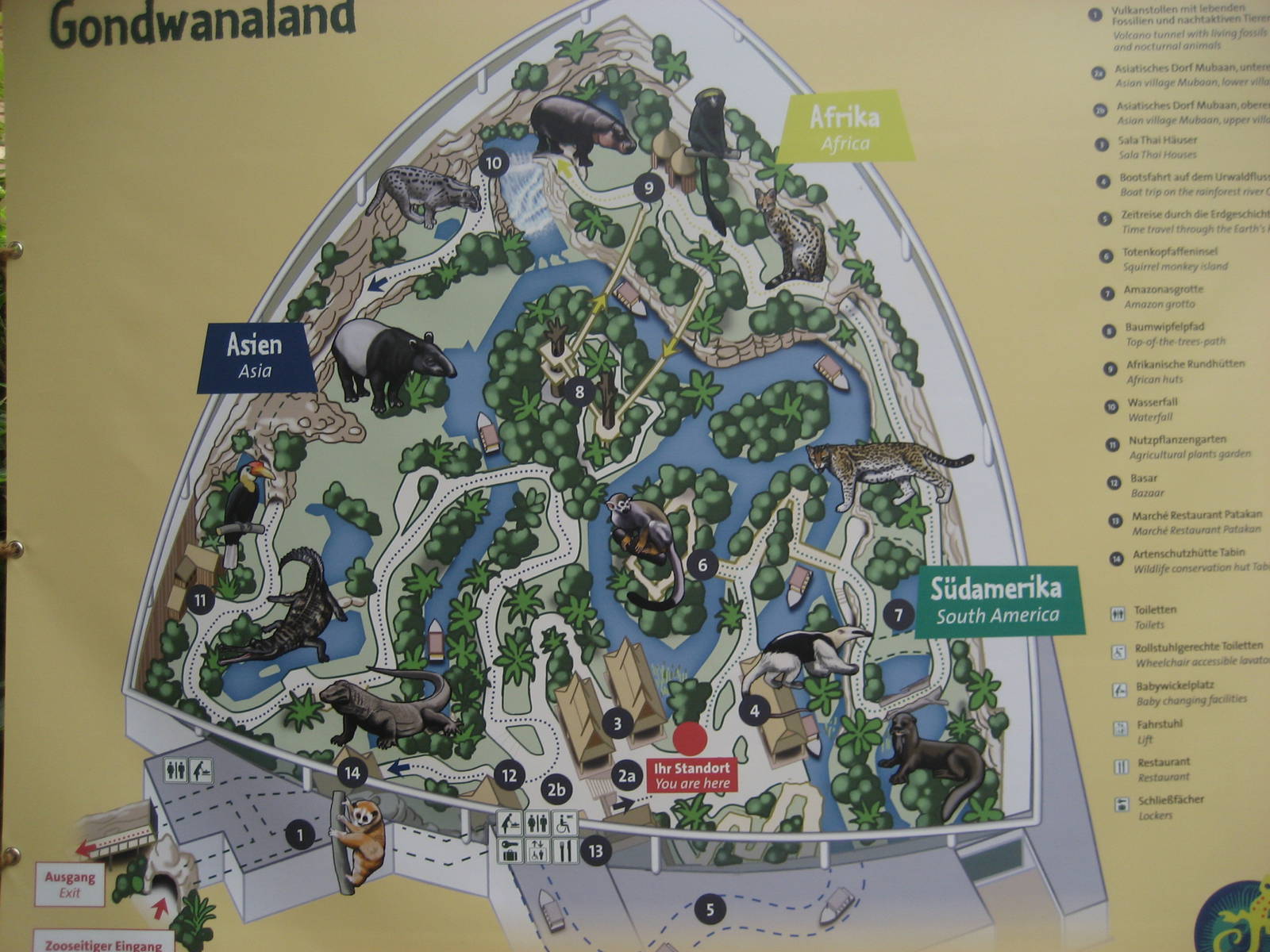 Leipzig Zoo - Gondwanaland map