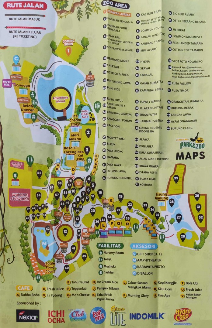 Lembang Park and Zoo Map