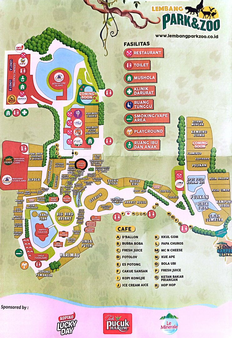 Lembang Park & Zoo Map 2024