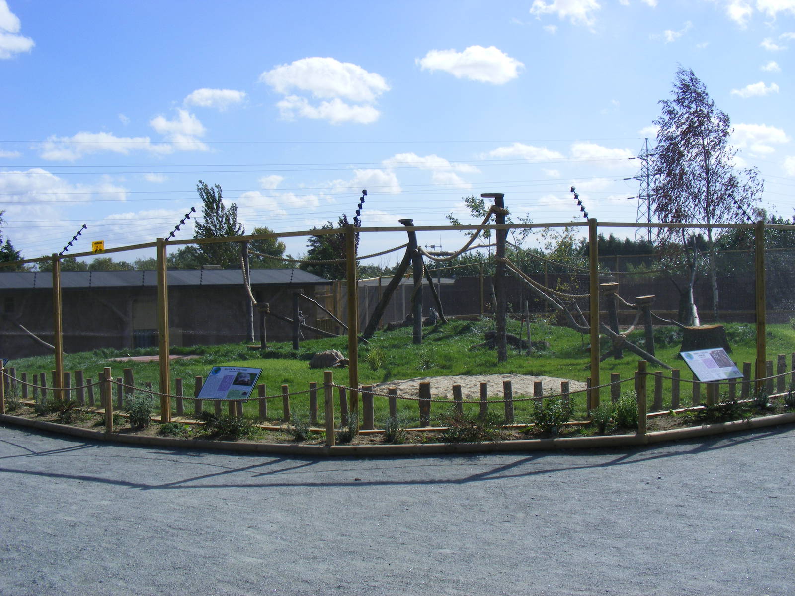Lemur and sulcata tortoise enclosure at Tropical Wings, 13 September 2011