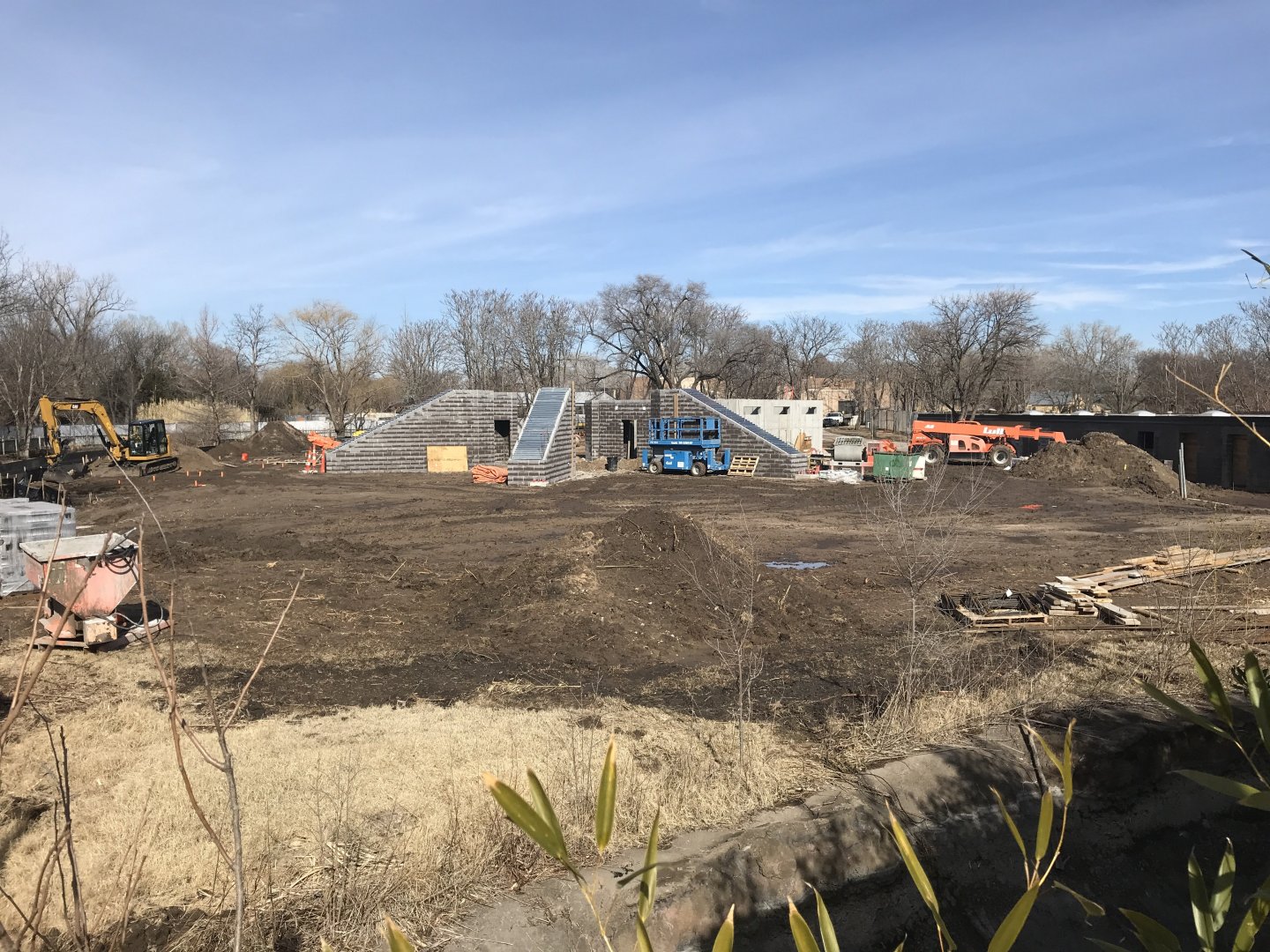 Leopard exhibit construction