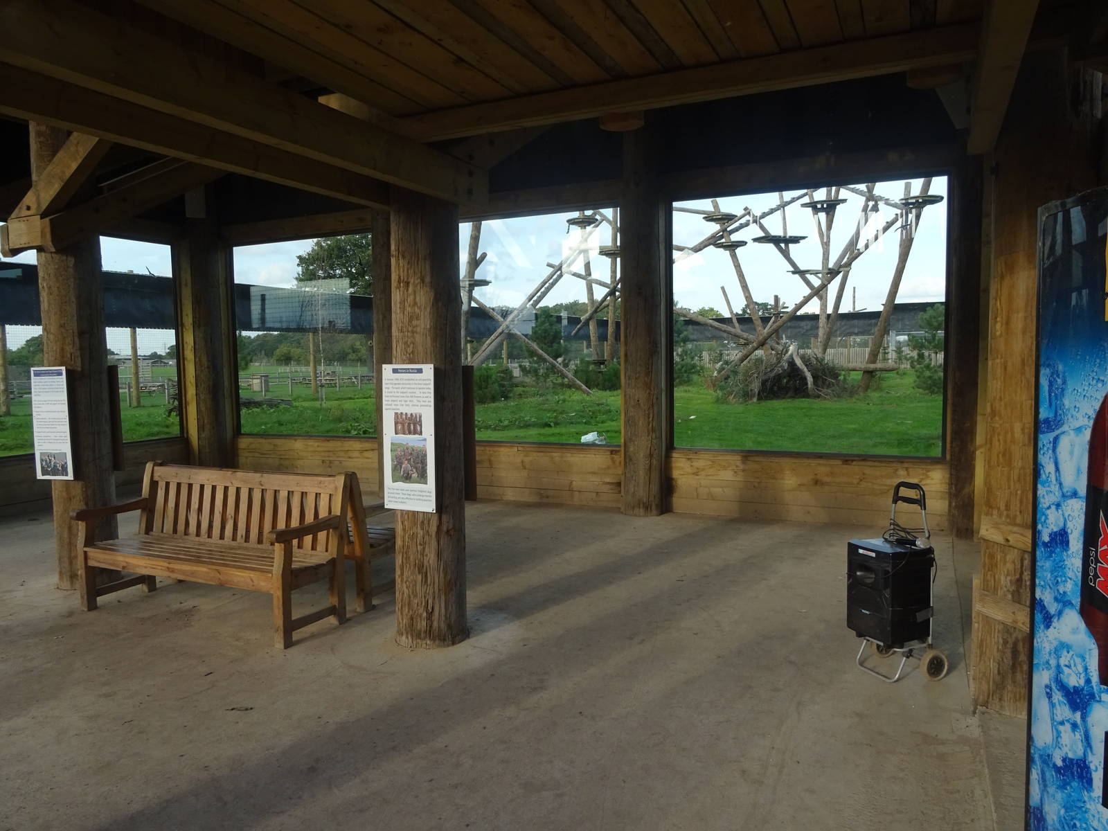 Leopard Exhibit Ground Viewing Area at Yorkshire Wildlife Park