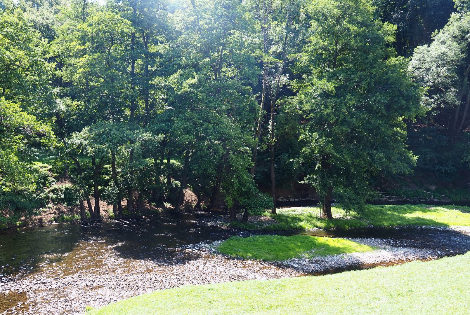Lesse river shortly before the Chasm of Belvaux, 2020-07-12