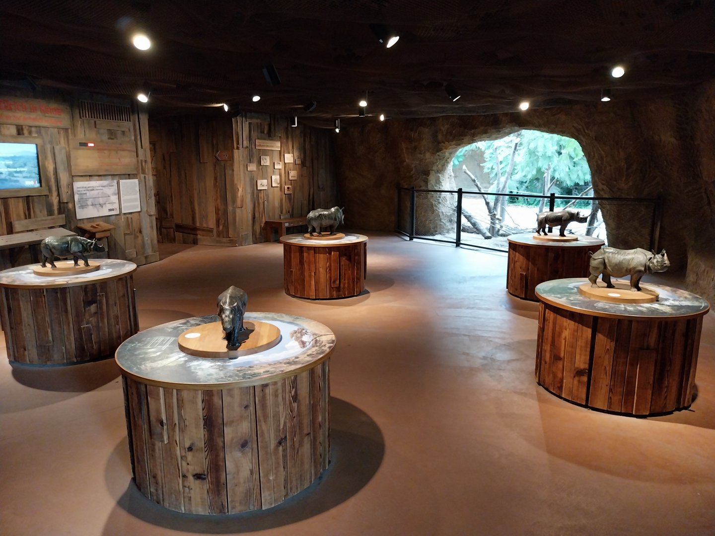 Lewa savanna - Giraffe and rhino building