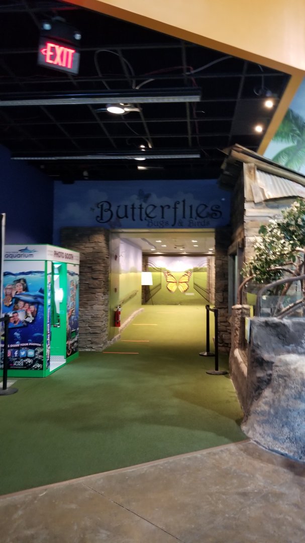 LI Aquarium - Hall to Butterfly exhibit