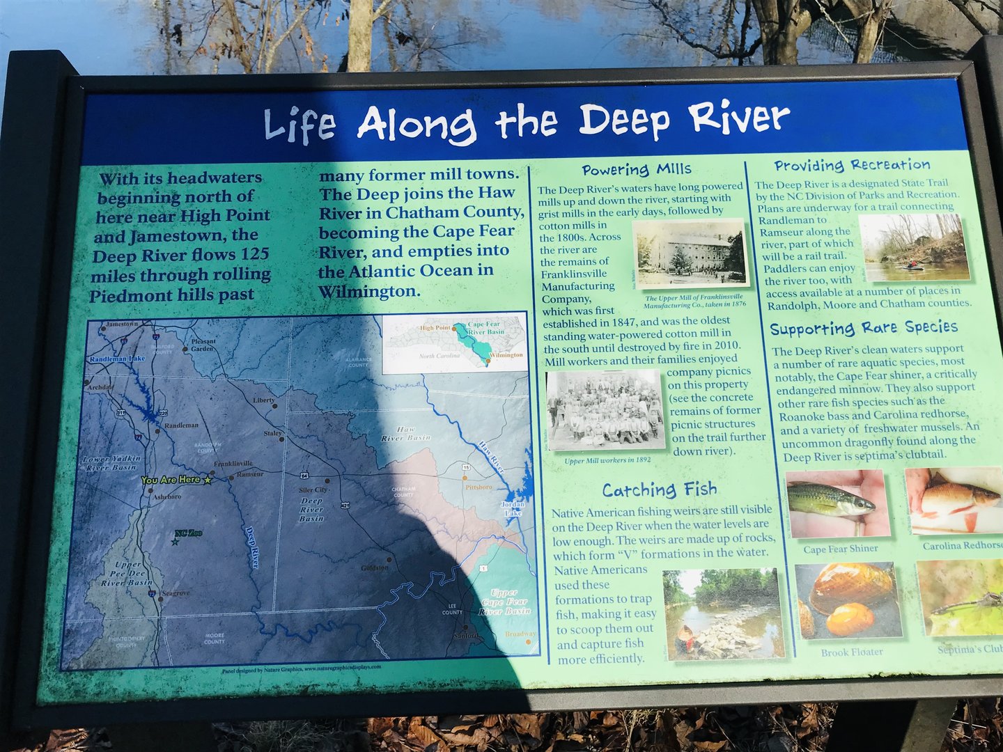 "Life along Deep River" Interpretive Sign