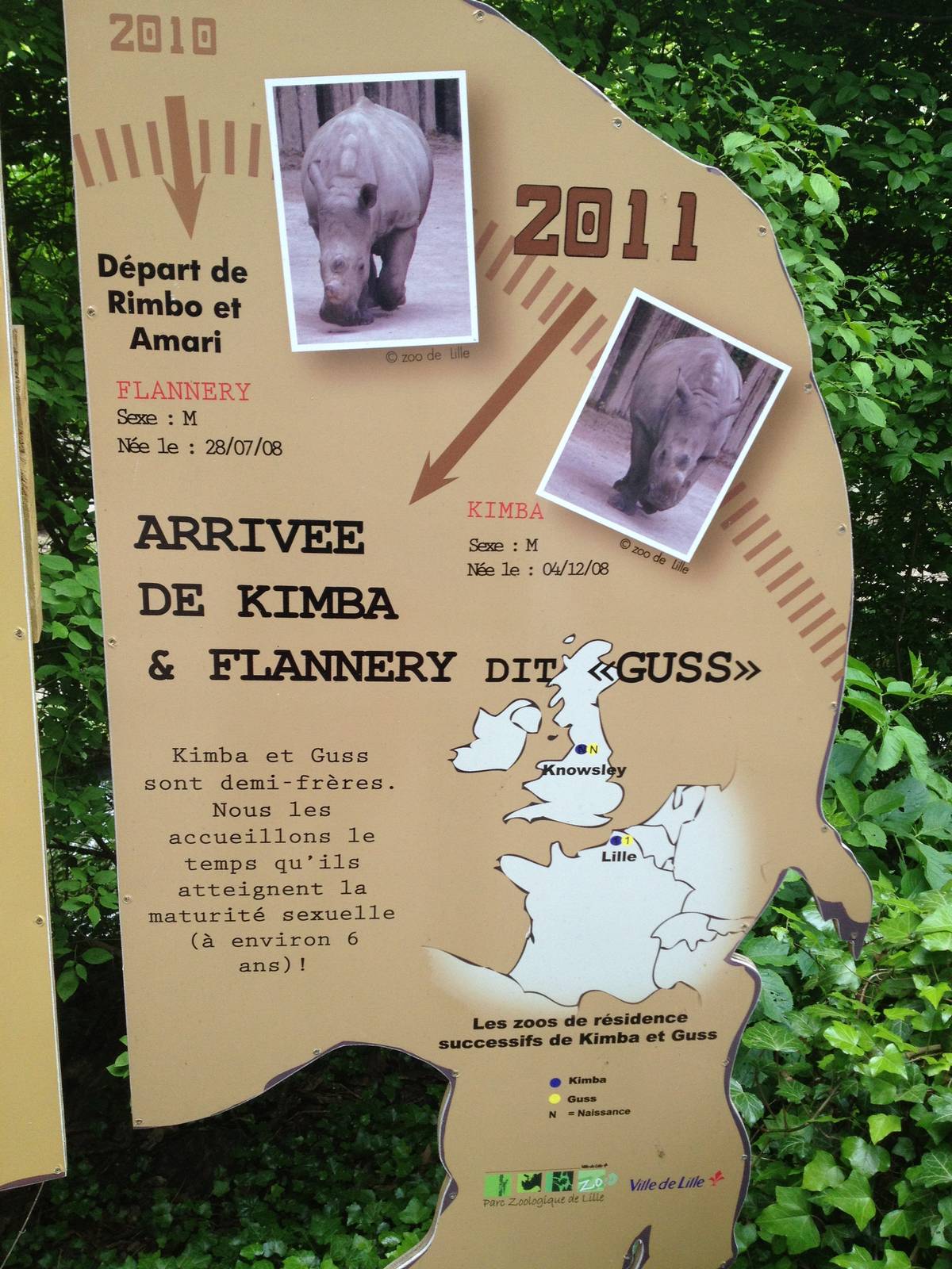 Lille Zoo signage
