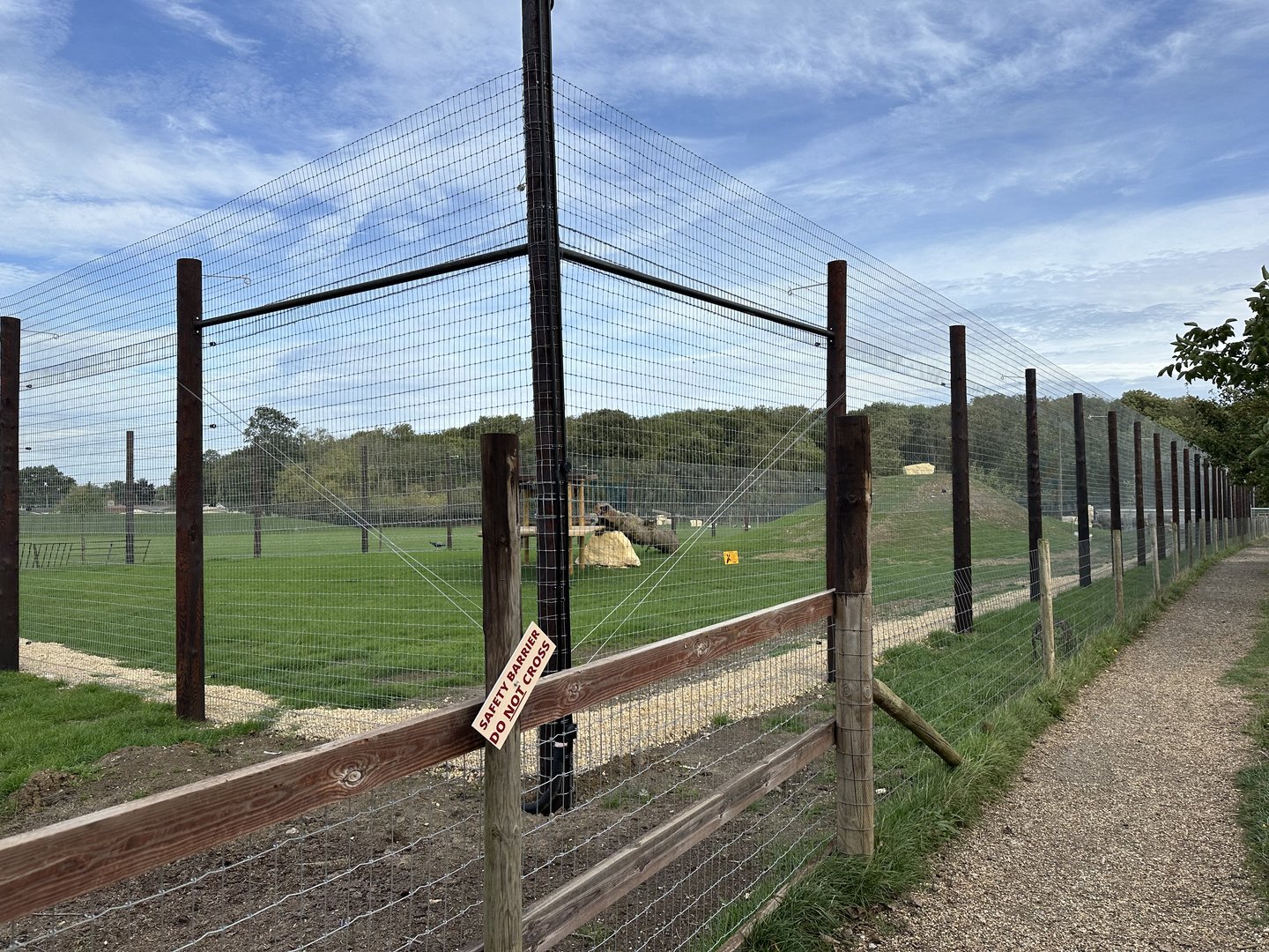 Lion Enclosure at Johnsons of Old Hurst (October 2023)