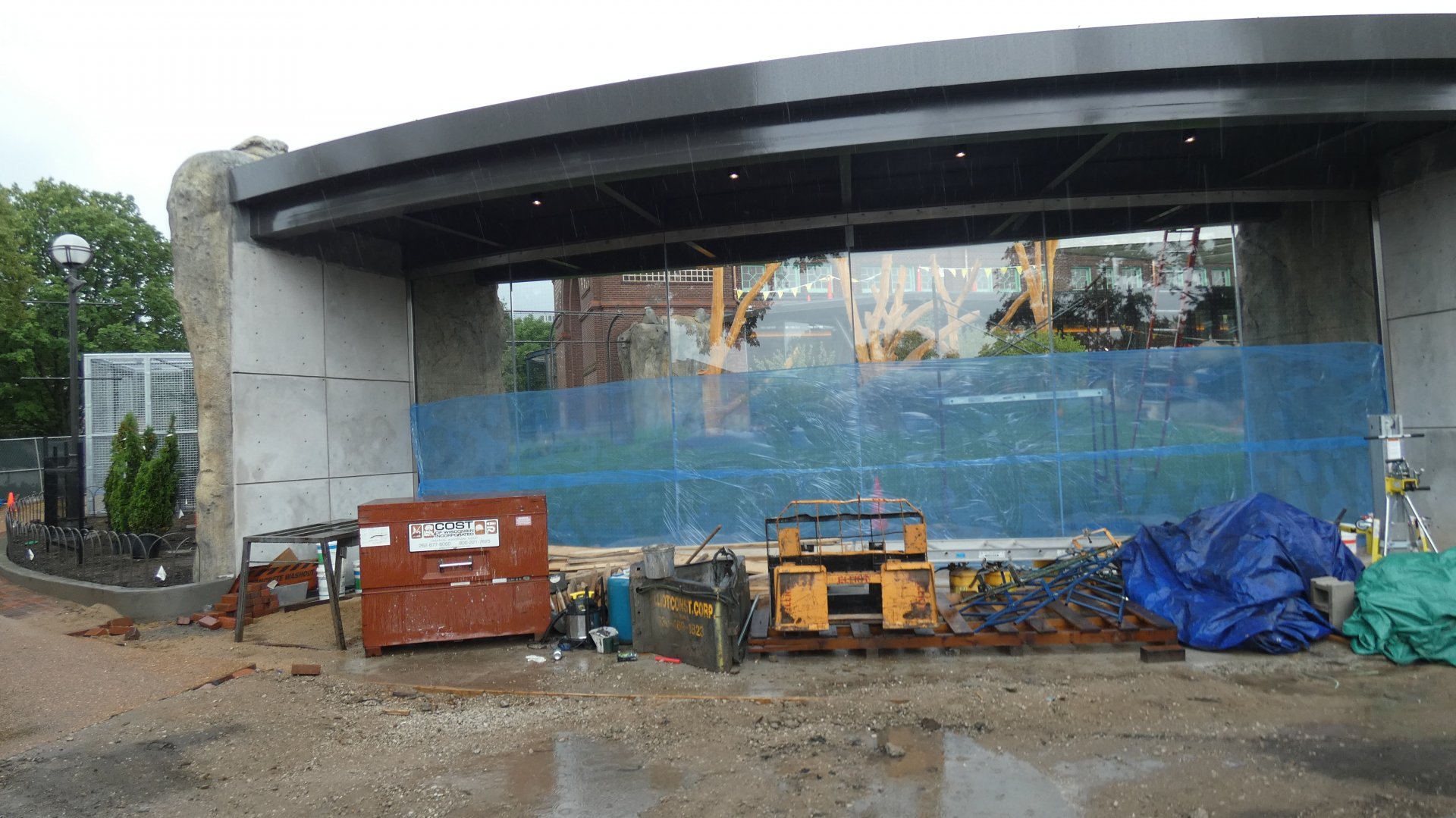 Lion Exhibit Construction - July 2021