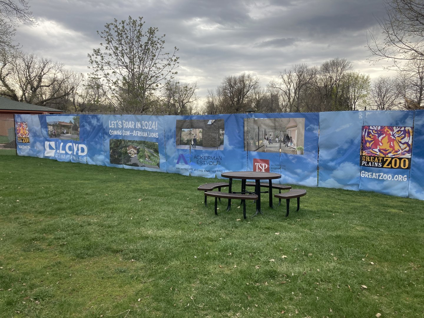Lion Exhibit Construction - May 2023