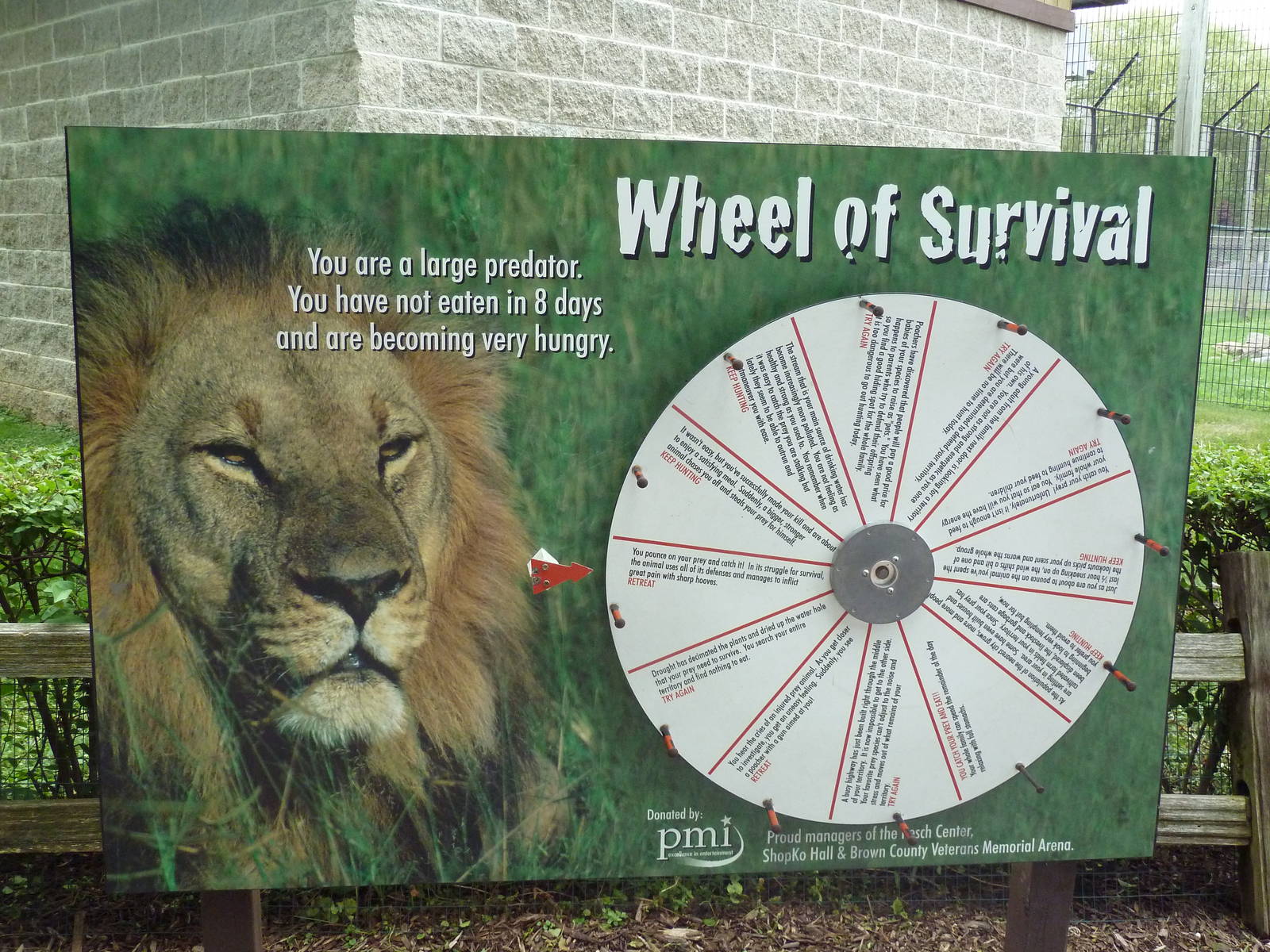 Lion Exhibit - Interactive Sign