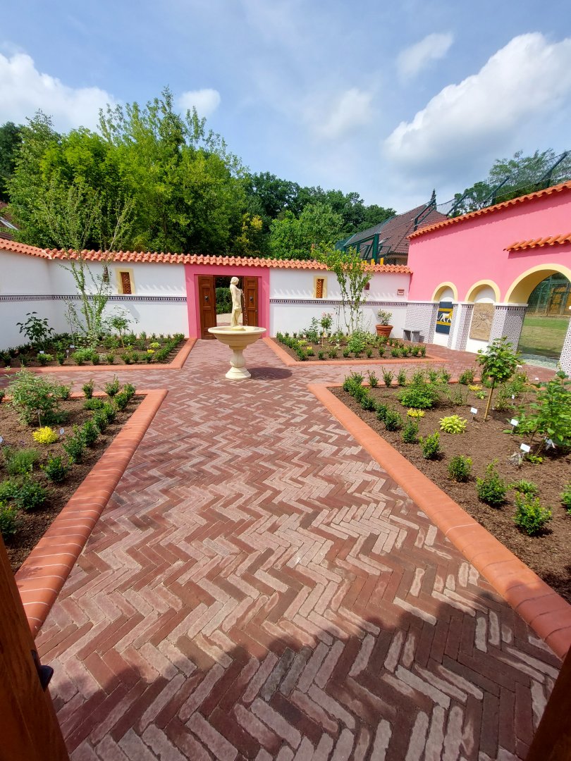 Lion exhibit reconstruction - inside Paradise garden