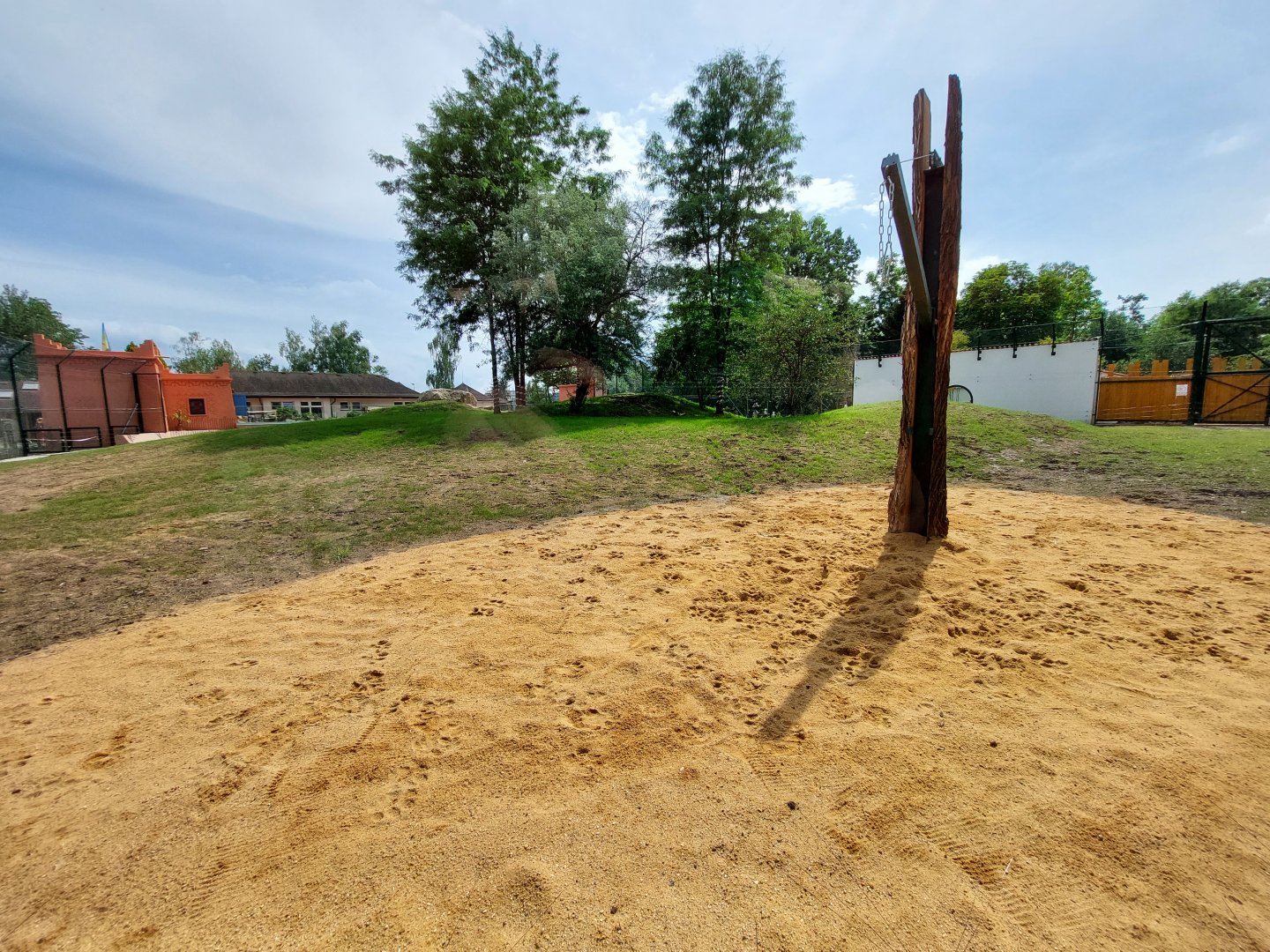 Lion exhibit reconstruction - view from Berber tent