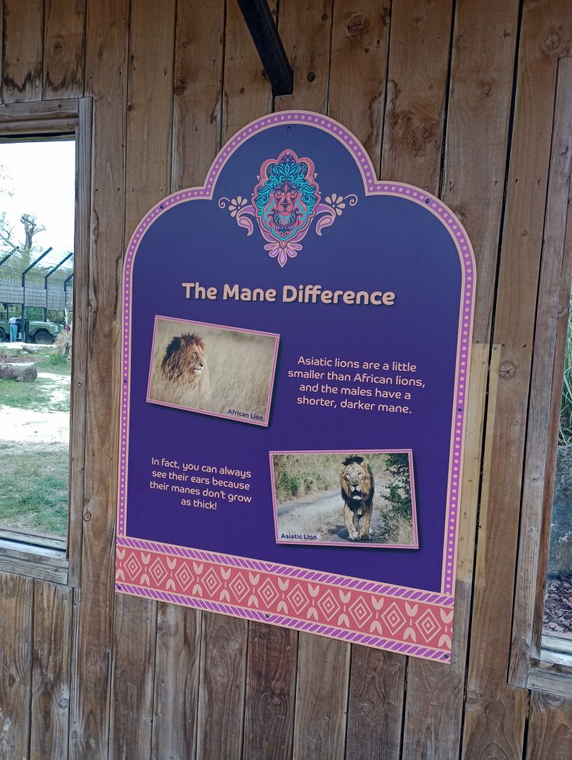 LIONS OF INDIA-Differences sign