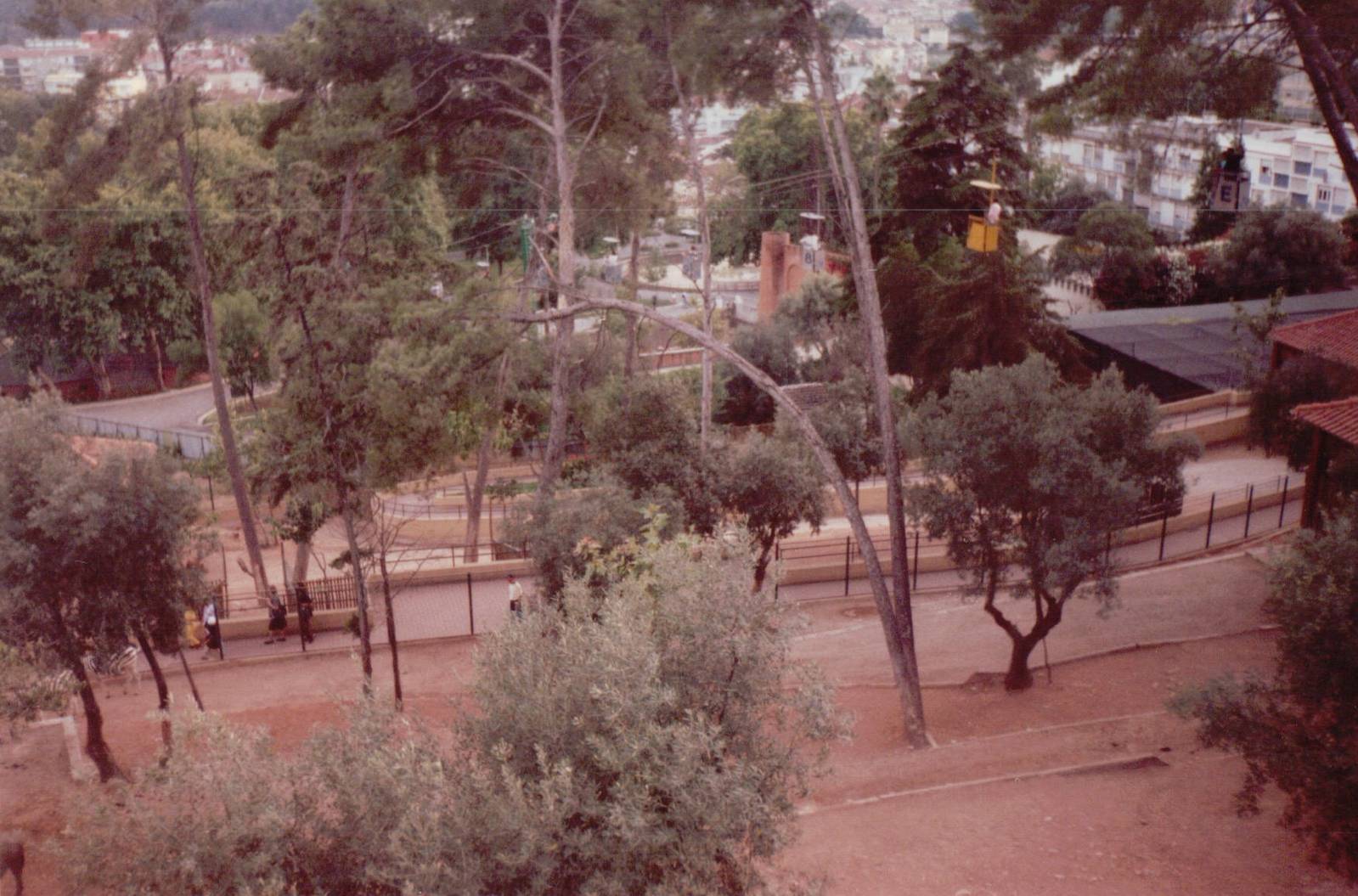 Lisbon Zoo 1997 - View over some exhibits from the skyrail