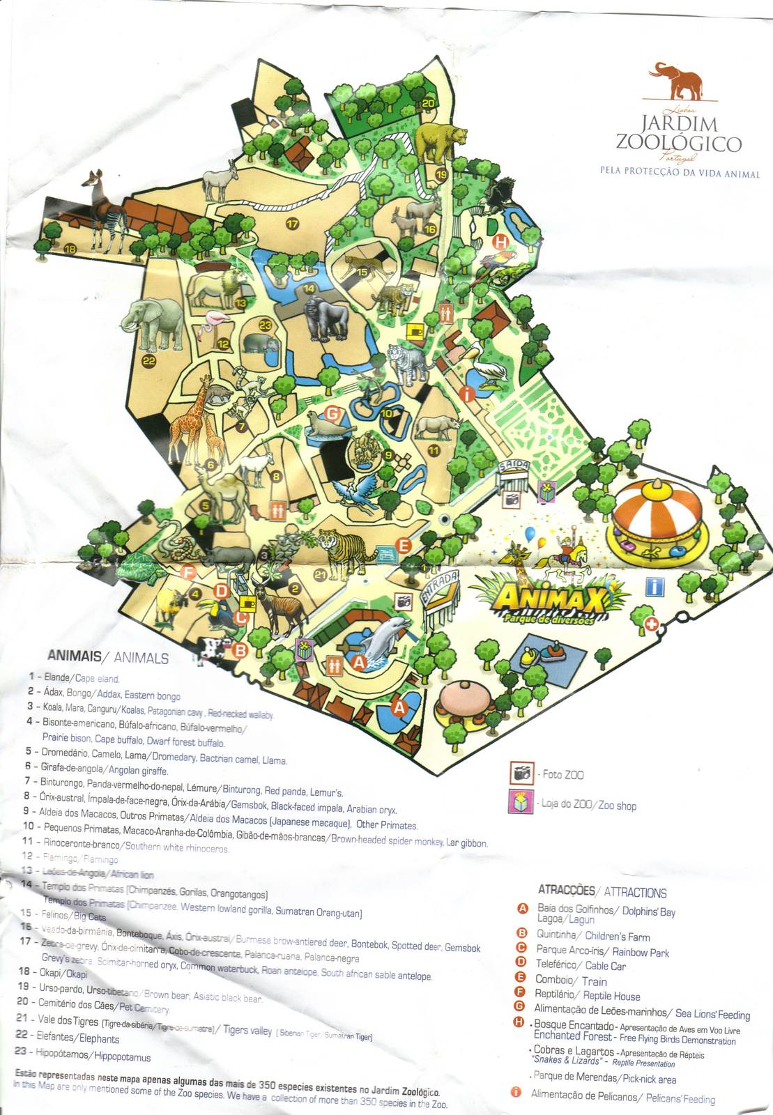 Lisbon zoo map