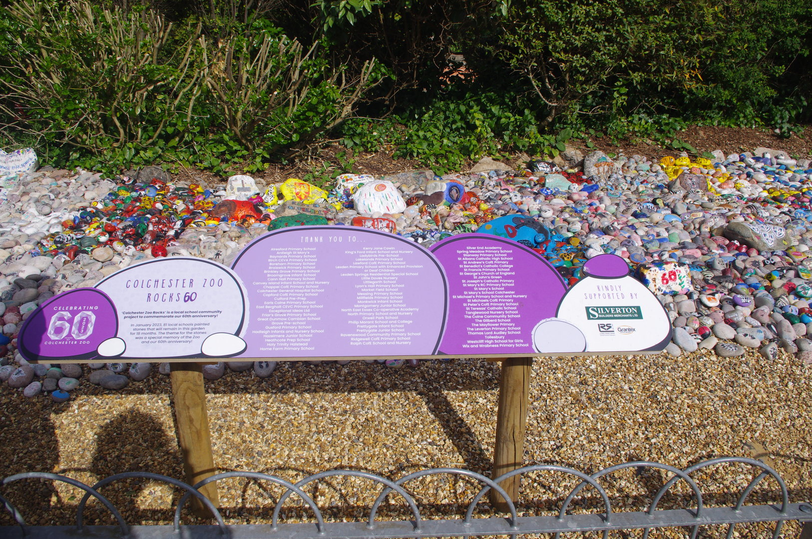 List of schools taking part in the Colchester Zoo Rocks 60 project- Colchester Zoo 2/6/2023