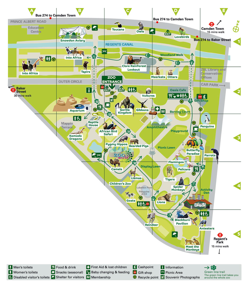 London Zoo Map