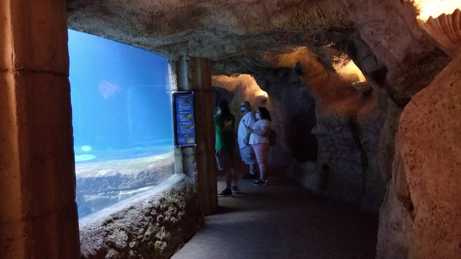 Long Island Aquarium - Exit from Lost City of Atlantis shark exhibit