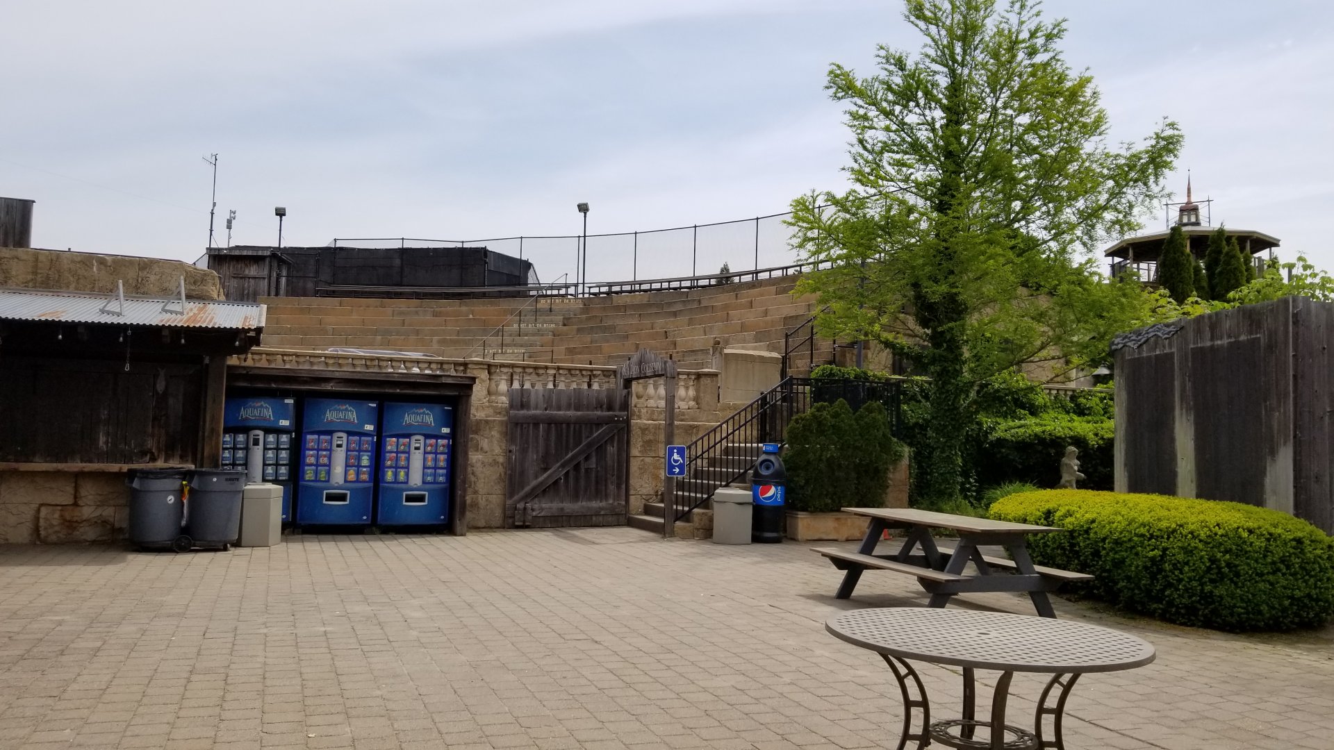 Long Island Aquarium - Patio, view of coliseum seating