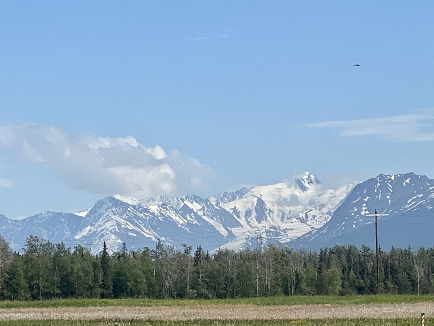 Looking east towards Knik Glacier from Reindeer Farm