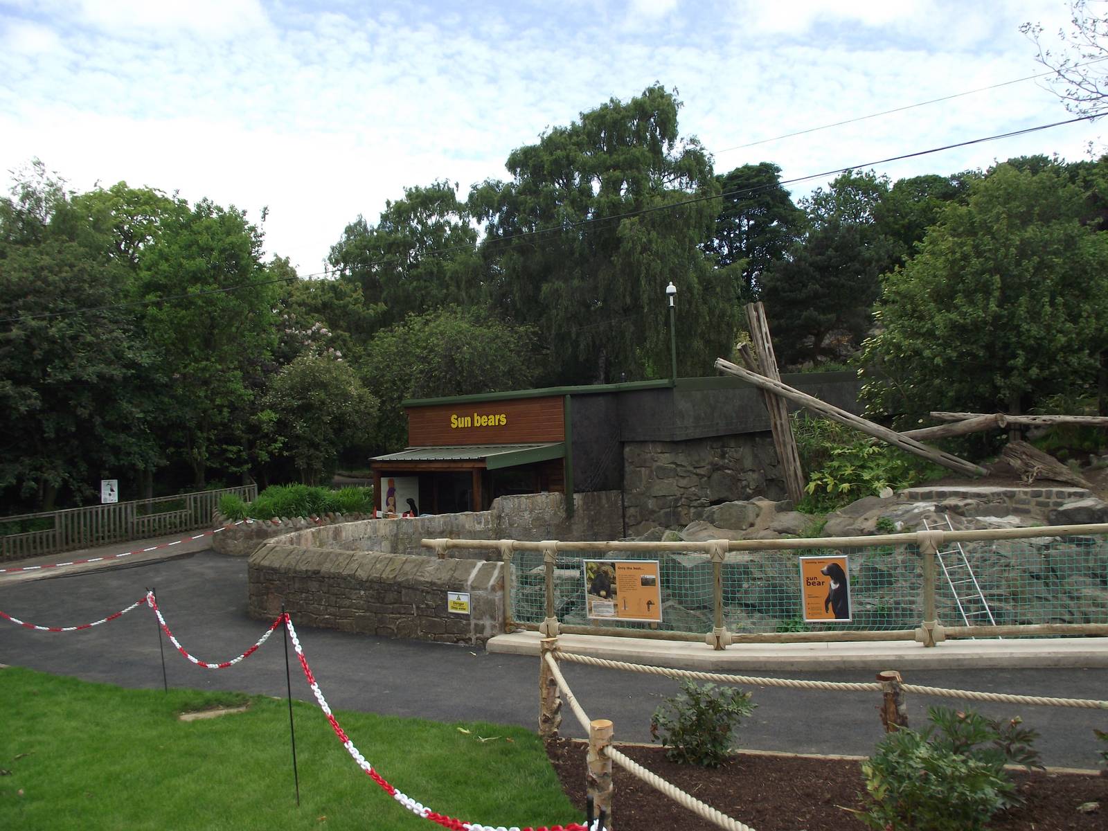 Looking from the hill to the house