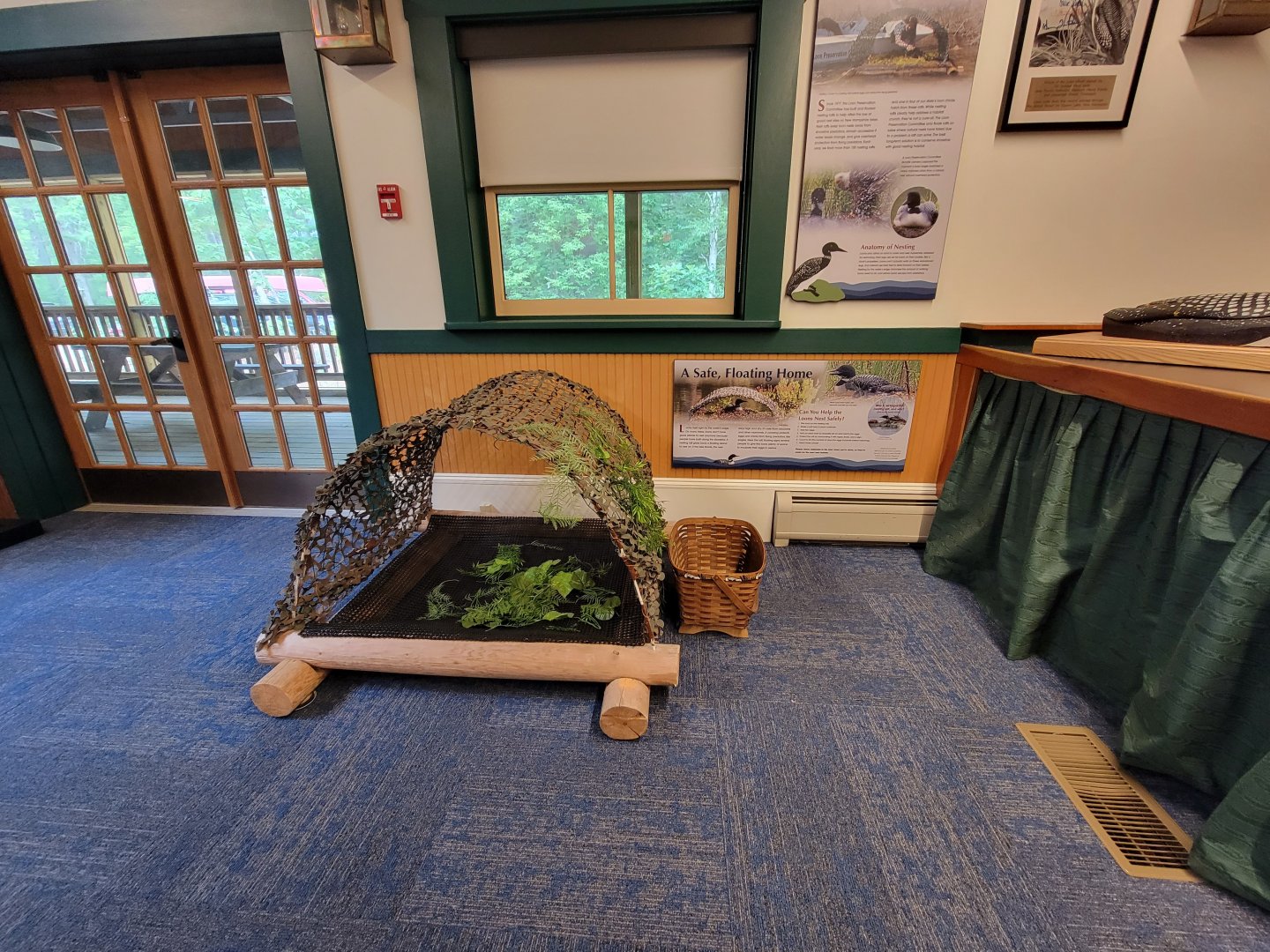 Loon Center, NH - Artificial nests made to help loons