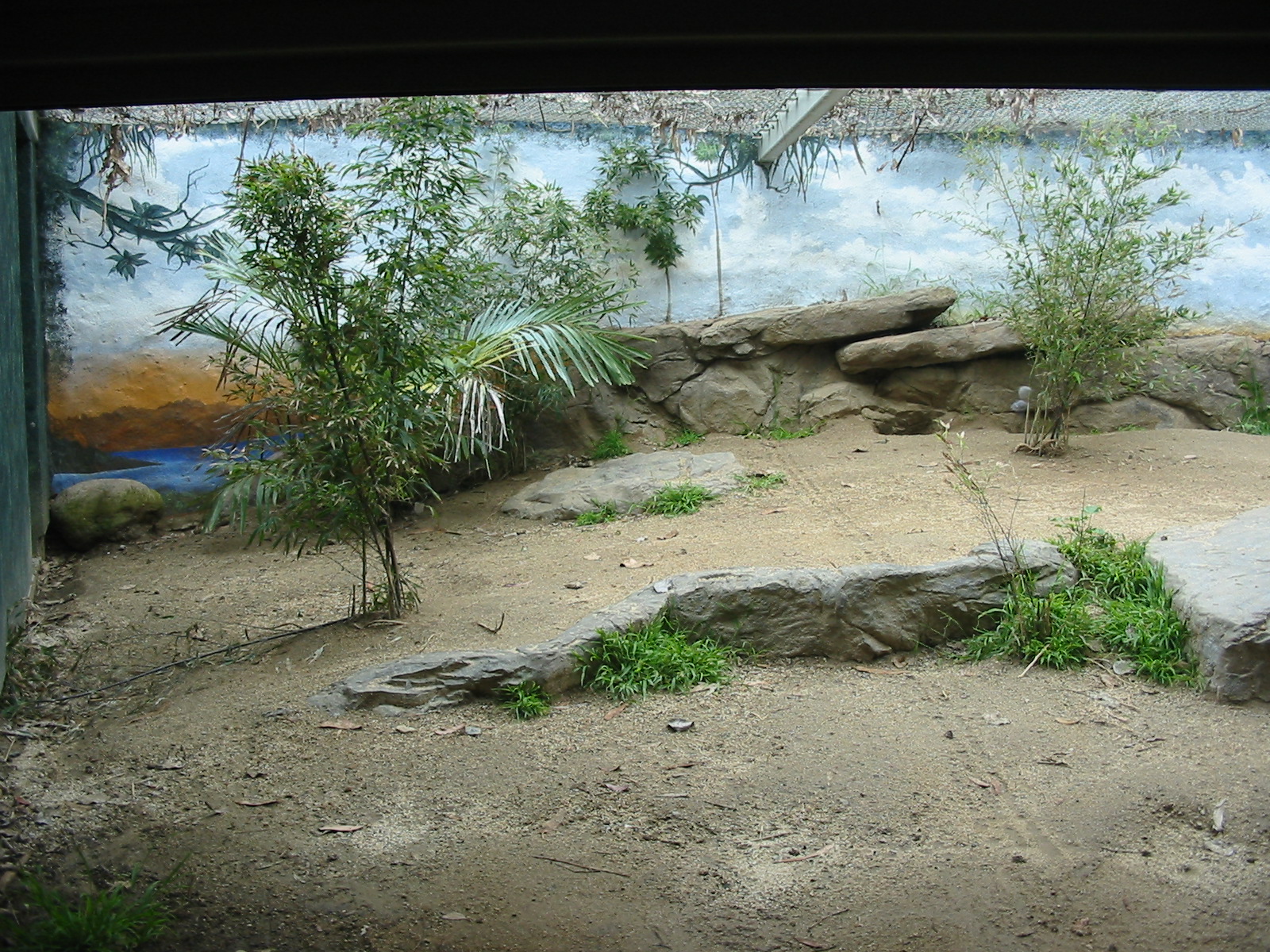 Los Angeles Zoo 2003 - Part of a Komodo Dragon exhibit in a renovated round