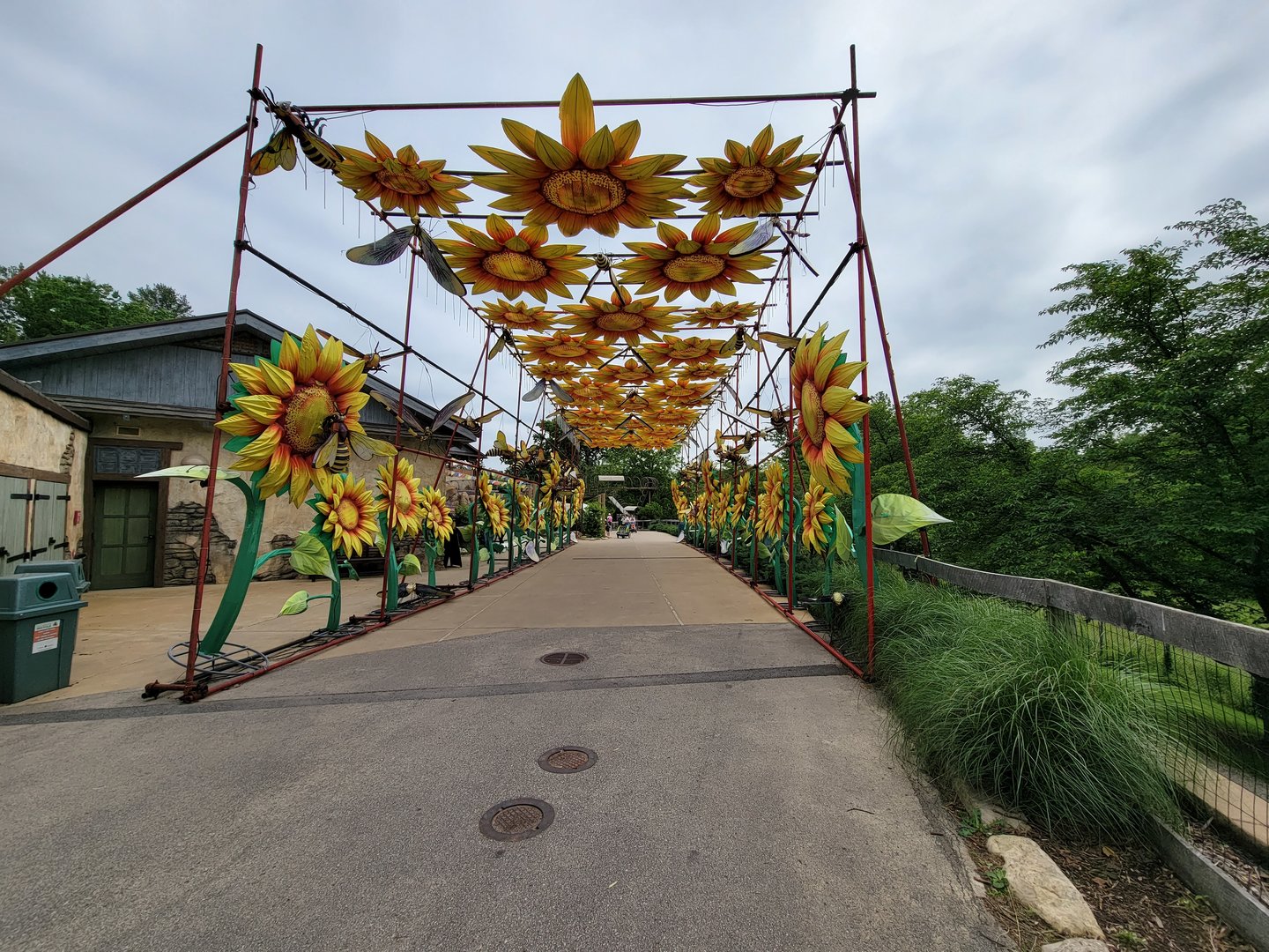 Louisville 5/22 - Lantern walkway past Asian cats